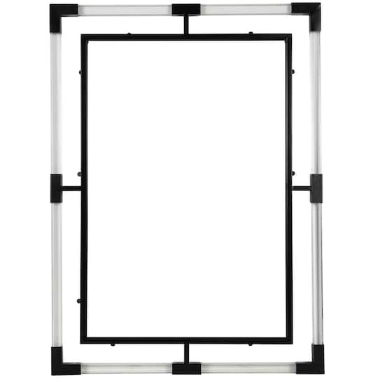 38" Metal Double Framed Wall Mirror